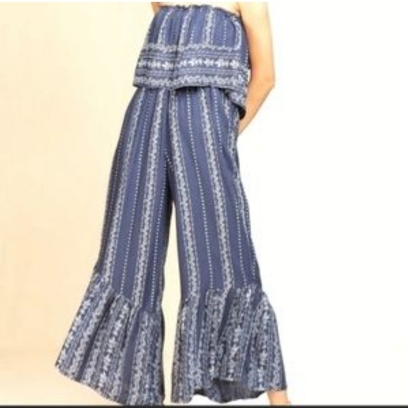 Japna Ruffled bottom Jumpsuit Size Small NWT - Picture 2 of 9